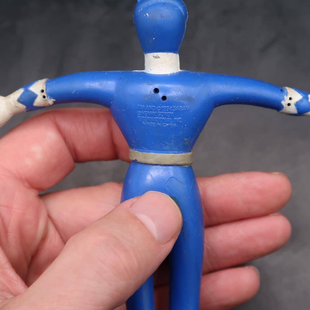 Saban Power Rangers Red Ranger & Blue Ranger Rubber Bendy Figure MMPR 1994 - Picture 10 of 10